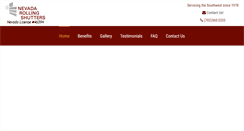 Desktop Screenshot of nevadarollingshutters.com