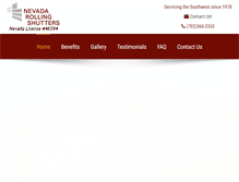 Tablet Screenshot of nevadarollingshutters.com